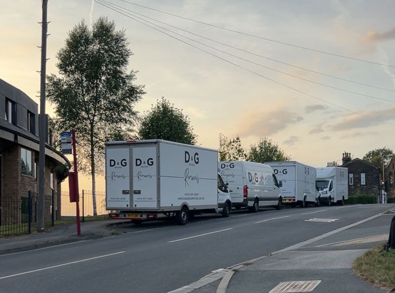 Removal vans all sizes in aid to helping people moving furniture upstairs, uk